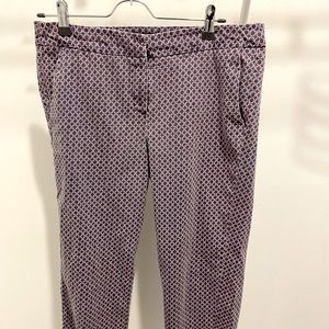 COPY - Great crop pants. Blue/pink/white stripe size 12